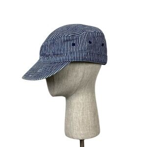 Railroad blue and white cotton hat